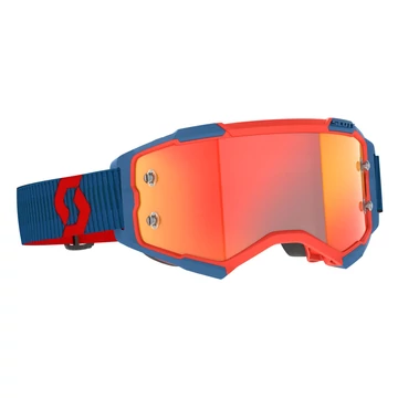 Scott Goggle Fury dark blue/neon red, orange chrome works